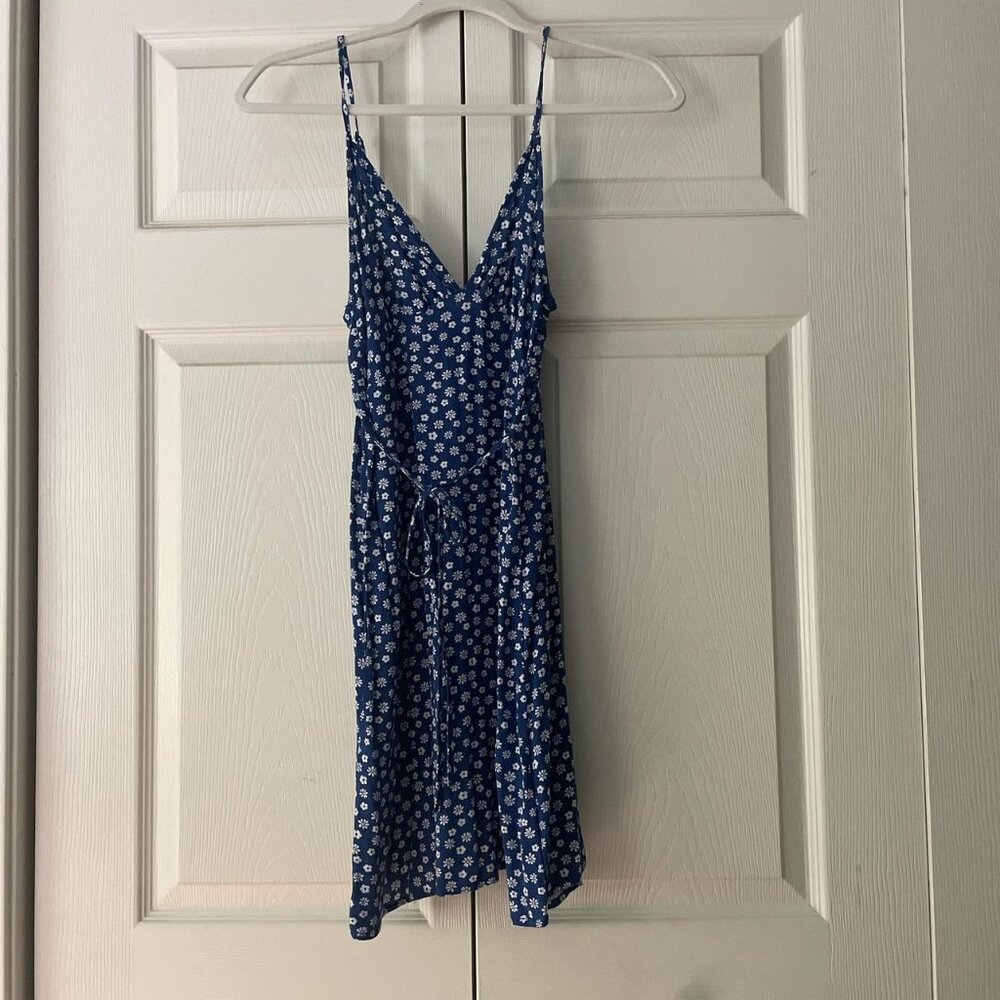 Pacsun floral blue mini dress